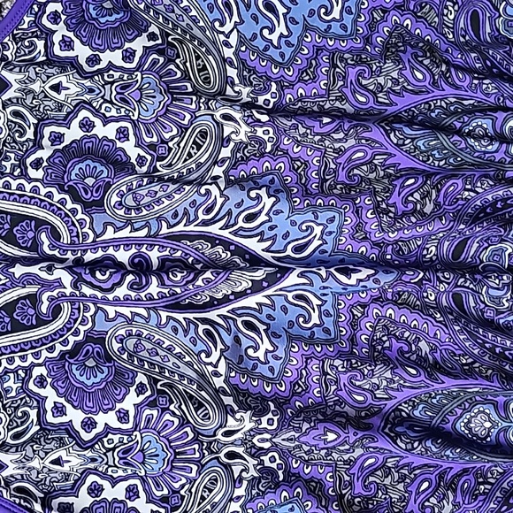 STUNNING ATHLETA PURPLE PAISLEY TIC TAC TOE RACERBACK TOP - Picture 4 of 9